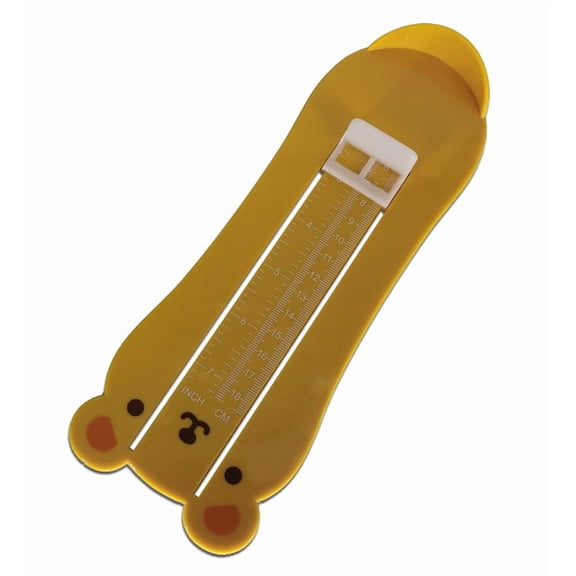HPQ Cartoon Bear Kids Foot Measuring Device – Cute Shoe Size Ruler in Inches & CM for Toddlers and Children (Size 3 and Up).