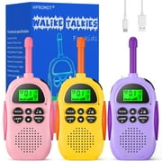 HPROMOT Rechargeable 3 Pack Walkie Talkies for Kids,2 Way Radio,Toy Gift for Boys Girls Aged 3-12