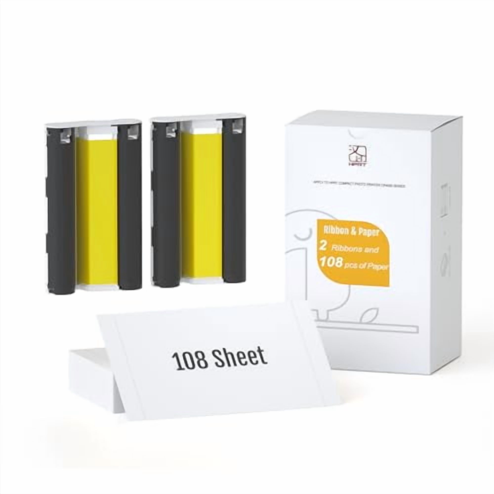 HPRT 4"X 6" PHOTO PAPER 108 SHEETS AND TWO RIBBONS CP4100/CP4000L PHOTO PRINTER