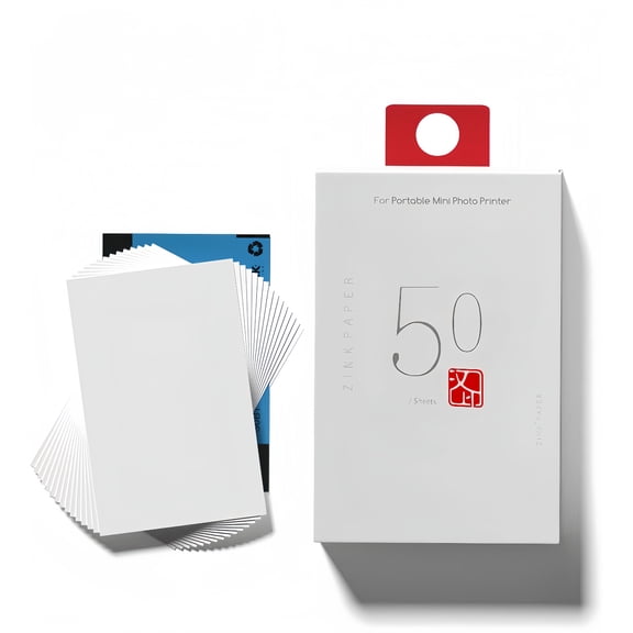 HPRT MT53 Photo Paper for Mini Printer, 2x3 Inch Sticky-Backed, Shareable Zink Photo Paper, 50 Sheets Pack Options