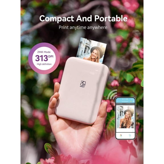 HPRT MT53 Portable High-Definition Photo Printer - Instant Wireless Printing - ZINK Technology, Vibrant Colors, Easy To Carry