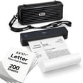 thumbnail image 1 of HPRT MT610Pro 300DPI Wireless Portable Thermal Printer Bundle, Inkless Bluetooth Printer with Carrying Case & 200 Sheets Letter Paper, Supports 8.5" x 11", for Home, Office & Travel, 1 of 8
