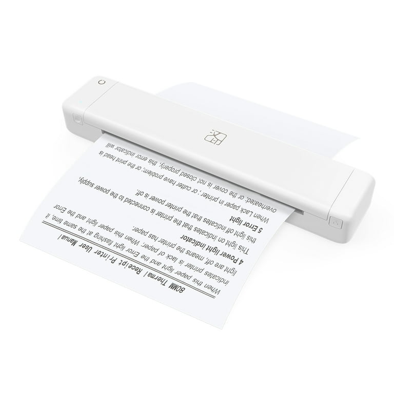 Hprt Mt800q A4 Portable Thermal Transfer Printer Wireless&USB Connect with Mobile Computer Support 8.5'' x 11'' Letter for Office School Car Travel