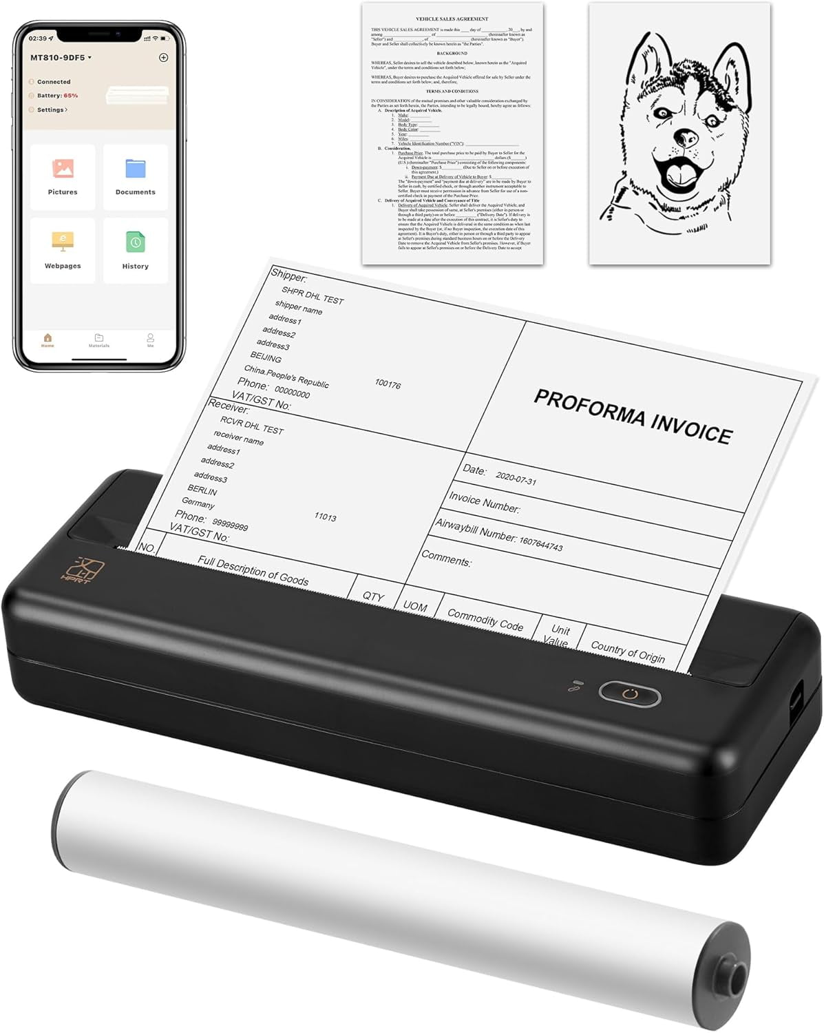 HPRT サーマルプリンター MT810 HPRT MT810 A4 Mobile Printer Thermal Monochrome Portable