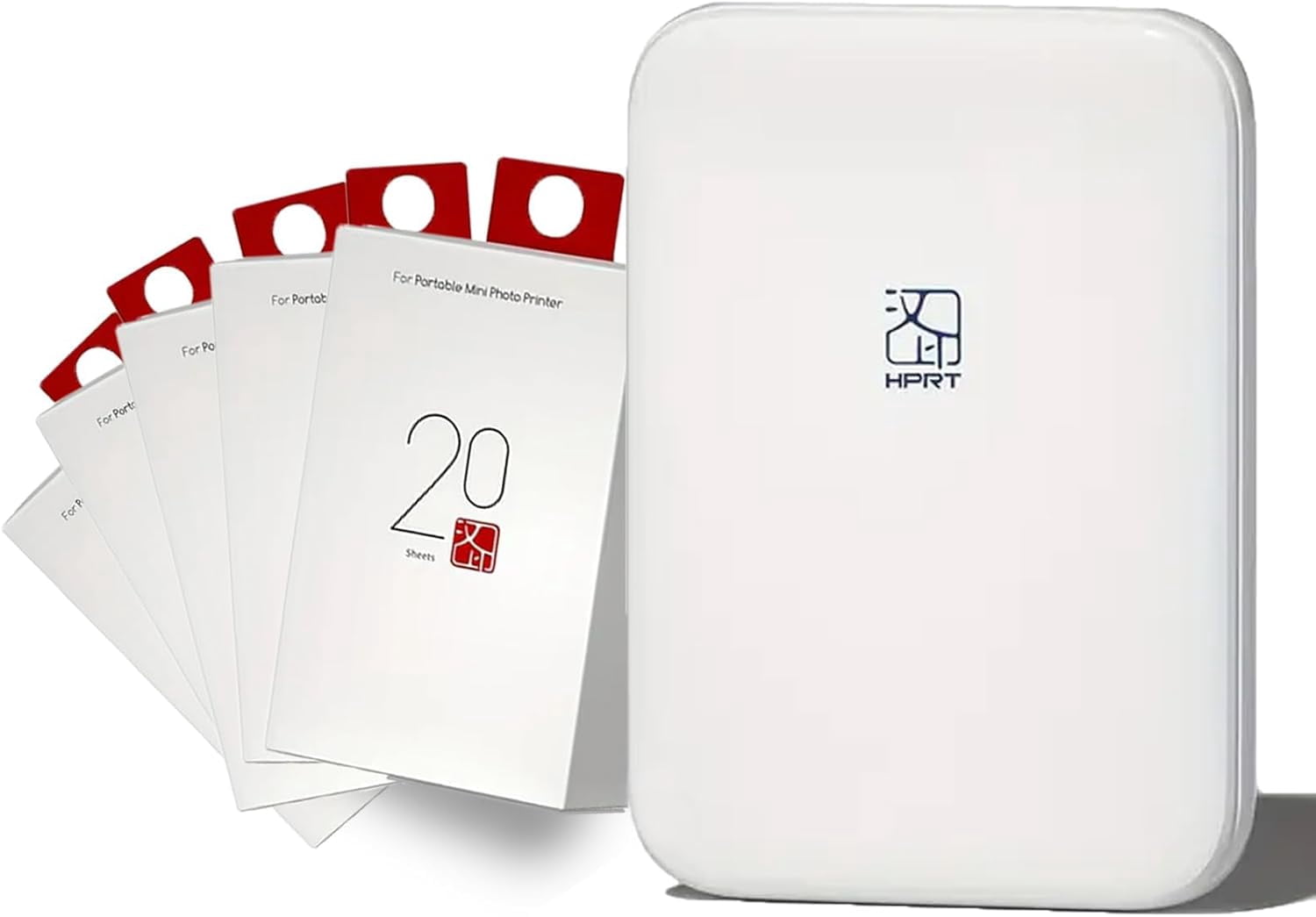 HPRT Wireless Portable Color Photo Printer for Smartphone, Pocket-Size, Zink 2x3 inch, Peel-Back Photos, Bluetooth, Compatible with iOS and Android Devices