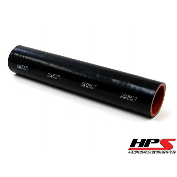 HPS 5" ID x 12" Long 4-ply Reinforced High Temp Silicone Tube Couper Hose Black