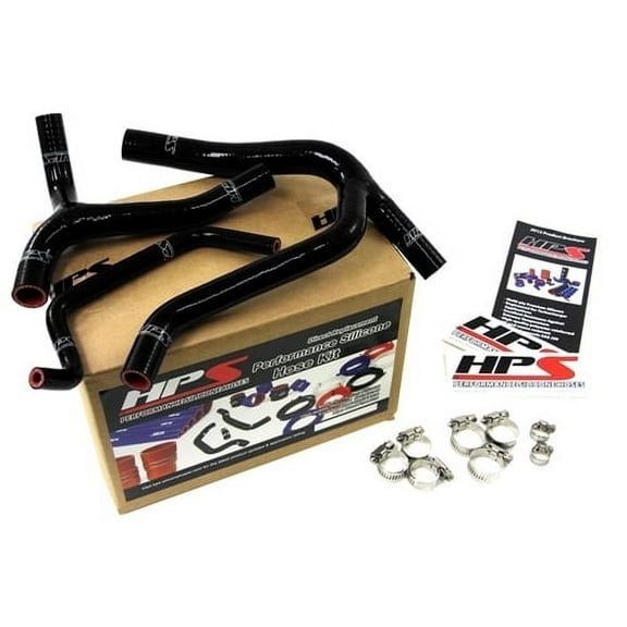 HPS 57-1244-BLK Black Silicone Radiator Hose For 2006-2008 KX450F