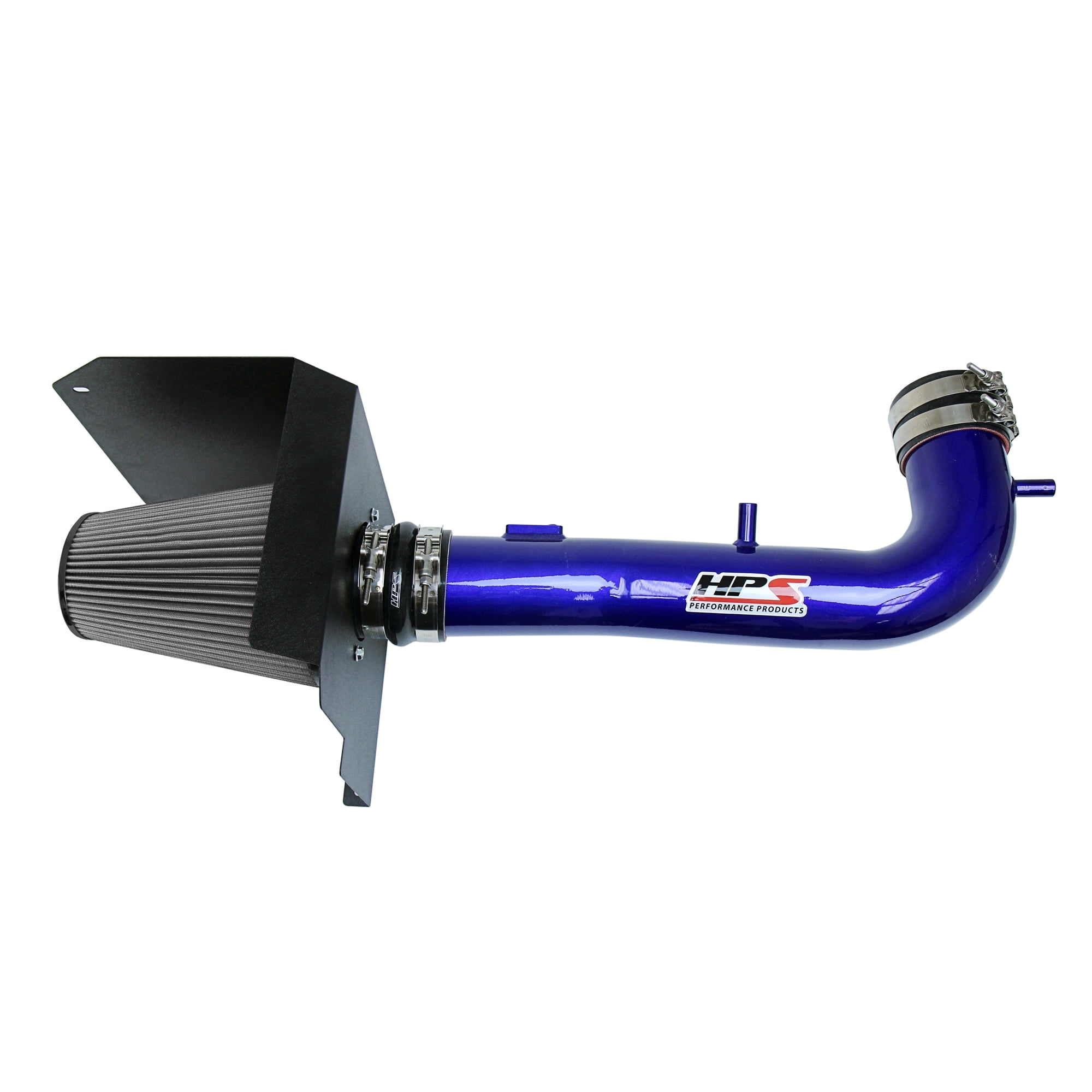 HPS 827-603BL Blue Cold Air Intake Kit Heat Shield Cool Ram 827-603BL-1 ...