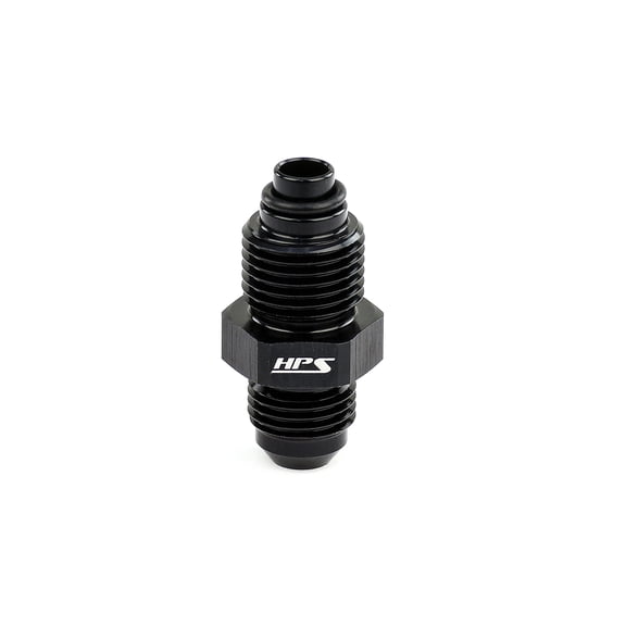 HPS AN816-06-5818INV AN to Inverted Flare Adapter Fitting, Aluminum, Size: AN-6 to 5/8"-18, Angle: Straight, Black