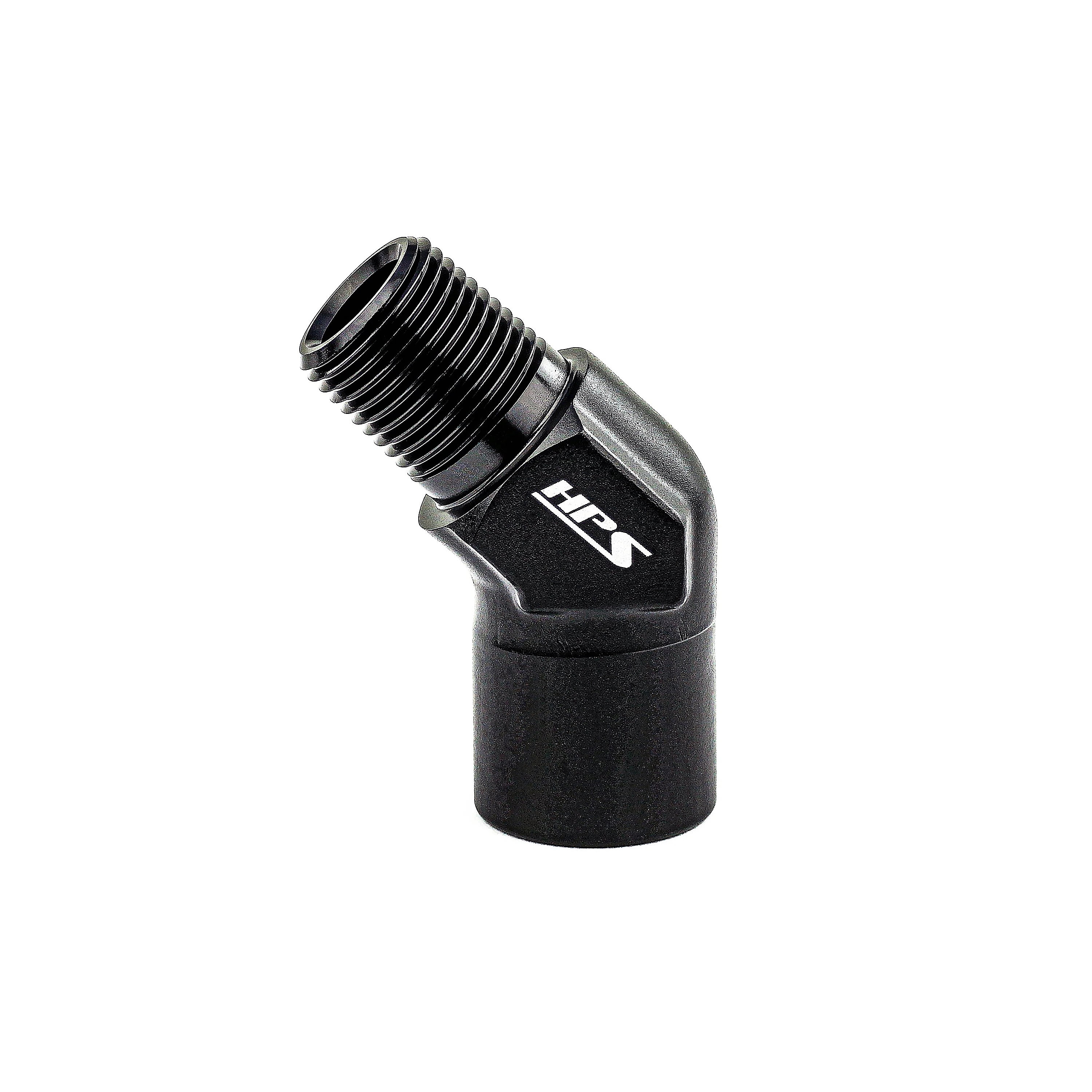 Raccordo AN10 A 1/2 NPT – Adattatore Maschio-Maschio 45° In Alluminio Anodizzato Nero, Per Carburante E Olio