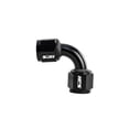 thumbnail image 2 of 2-Pack Black 90-Degree 3AN Male To 3AN Female Swivel Coupler Union Adapter – Anodized Aluminum 2 of 3