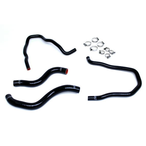 HPS Black Reinforced Silicone Radiator + Heater Hose Kit for Honda 13-17 Accord 2.4L LHD