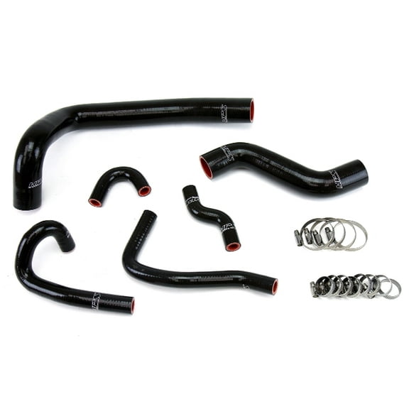HPS Black Reinforced Silicone Radiator and Heater Hose Kit Coolant for Mazda 93-95 RX7 FD3S