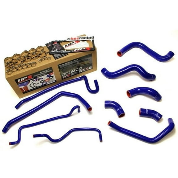 HPS Blue Reinforced Silicone Radiator and Heater Hose Kit Coolant for Ford 11-14 Mustang GT 5.0L V8 & Boss 302