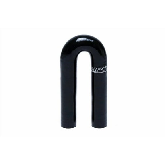 HPS HTSEC180-100 1" ID 4-1/2" Black Silicone 180 Deg. U Bend Elbow Coupler Hose