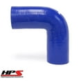 thumbnail image 1 of HPS HTSEC90-500-BLUE 5" ID 4" 4-ply Blue Silicone 90 Degree Elbow Coupler Hose, 1 of 3