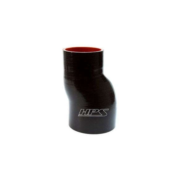 HPS HTSOR-200-250-L6 2"-2-1/2" ID 6" Black Silicone Offset Reducer Coupler Hose
