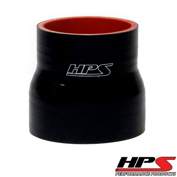 HPS HTSR-112-138 1-1/8"-1-3/8" ID 3" 4-ply Black Silicone Reducer Coupler Hose