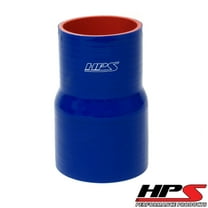 HPS HTSR-238-250-L4 2-3/8"-2-1/2" ID 4" 4-ply Blue Silicone Reducer Coupler Hose