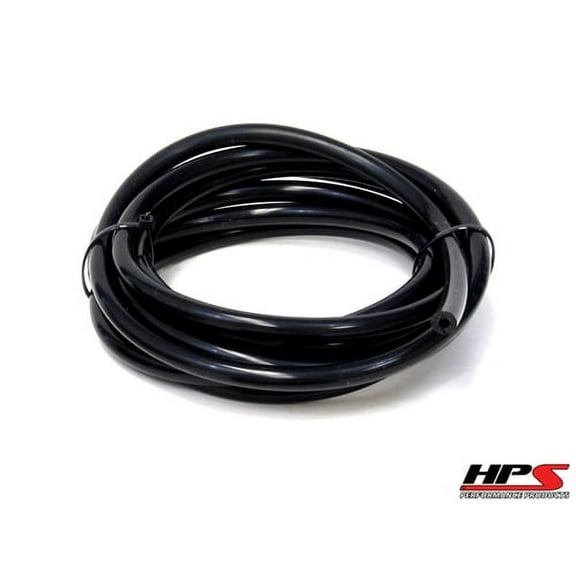 HPS HTSVH3TW-BLKx5 1/8" ID 5 feet Black Silicone Vacuum Hose Tubing