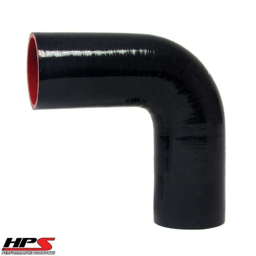 HPS 1.5″ To 1.87″ ID Silicone Reducer Coupler Hose – 3″ Length, 4-Ply, Black, 100 PSI