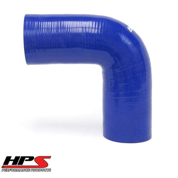 HPS High Temp 2.5" ID 4-ply Reinforced Silicone 90 Degree Elbow Coupler Hose Blue (63mm ID)