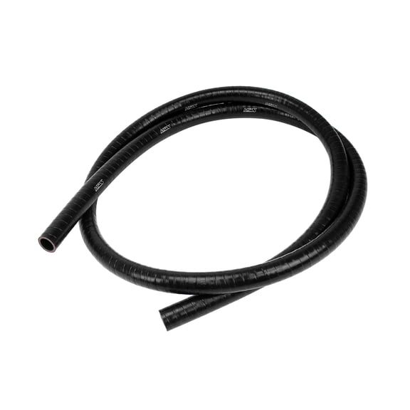 HPS Performance 1/2" (13mm) FKM Lined Oil Resistant High Temperature Reinforced Silicone Hose, 2 Feet, 4mm Wall Thickness, 350F Max. Temp, Black, FKM-2F-050-BLK