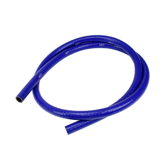 HPS Performance 1/4" (6mm) FKM Lined Oil Resistant High Temperature Reinforced Silicone Hose, 5 Feet, 4mm Wall Thickness, 350F Max. Temp, Blue, FKM-5F-025-BLUE