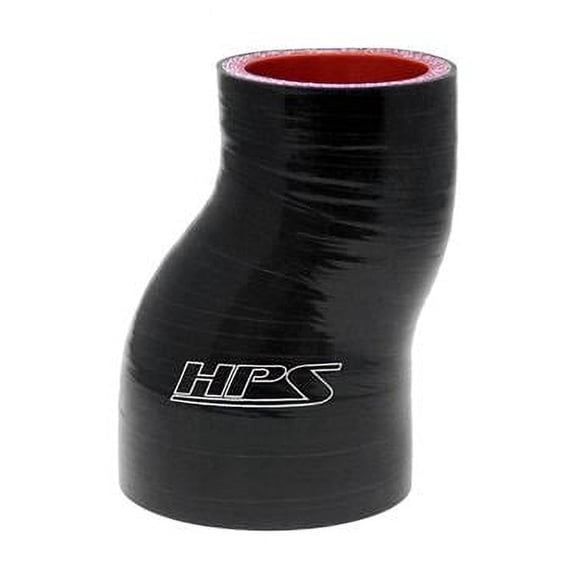 HPS Performance  2.25-2.5 in. Silicone Offset Reducer, Black - 6 in.