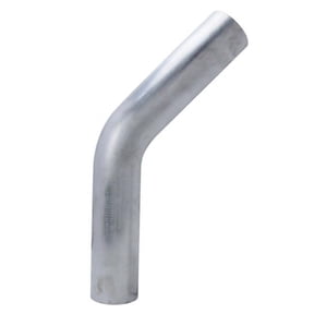 HPS Performance 3.25 in. OD 45 deg Bend 16 Gauge 6061 Aluminum Elbow Pipe, Clear - 3.5 in.