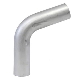 HPS Performance 3.25 in. OD 70 deg Bend 16 Gauge 6061 Aluminum Elbow Pipe, Clear - 3.5 in.