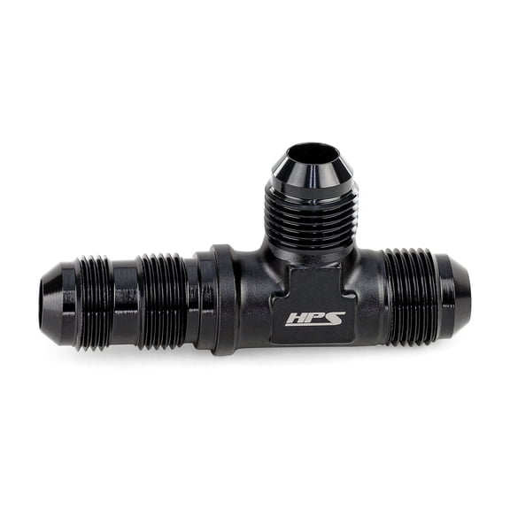 HPS Performance -6 Bulkhead Tee on a Run Aluminum Adapter AN Fitting, AN8046