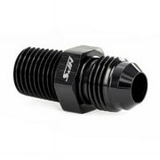 HPS Performance AN816-4-4 AN to NPT Adapter Fitting, Aluminum, Size AN-4 to 1/4 NPT, Angle Straight, Black