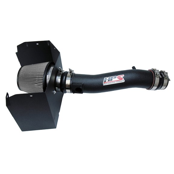HPS Performance Black Shortram Air Intake Kit + Heat Shield Cool Ram Compatible for 2016-2022 Toyota Tacoma 3.5L V6, 827-595WB
