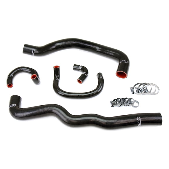 HPS Performance Black Silicone Radiator, Heater Hose Kit Compatible for 1998-2005 Lexus GS300 GS400 2JZ-GTE VVT-i Swap, 57-2082-BLK