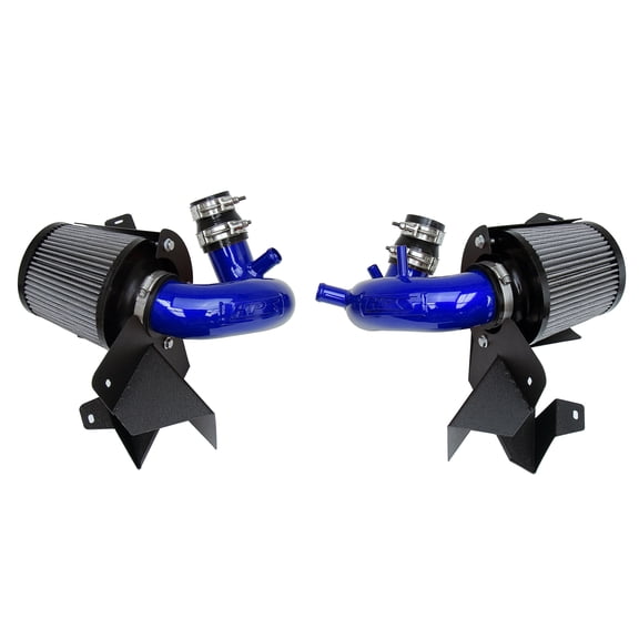 HPS Performance Blue Shortram Air Intake Kit + Heat Shield Cool Ram Compatible for 2018-2022 Kia Stinger 3.3L V6 Twin Turbo, 827-672BL