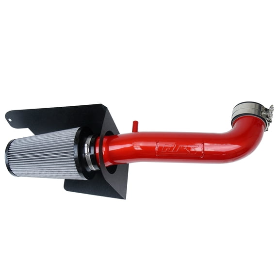 HPS Performance Cold Air Intake Kit Compatible for 2012-2018 Jeep Wrangler JK 3.6L V6, Includes Heat Shield, Red, 827-664R