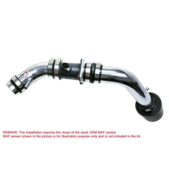 HPS Performance Polish Cold Air Intake (Converts to Shortram) Compatible for 2002-2006 Nissan Altima 2.5L 4Cyl, 837-570P
