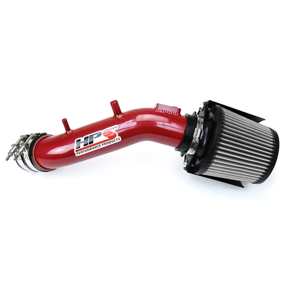 HPS Performance Red Cold Air Intake Kit Compatible for 2003-2007 Honda Accord 2.4L with MAF, 827-173R