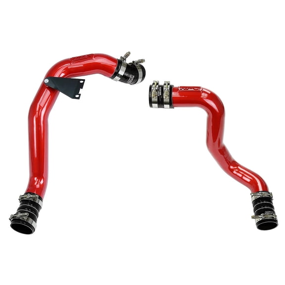 HPS Performance Red Intercooler Charge Pipe Kit Cold Side and Hot Side Compatible for 2003-2007 Ford F250 F350 F450 F550 Superduty Powerstroke 6.0L Diesel Turbo, 17-145R