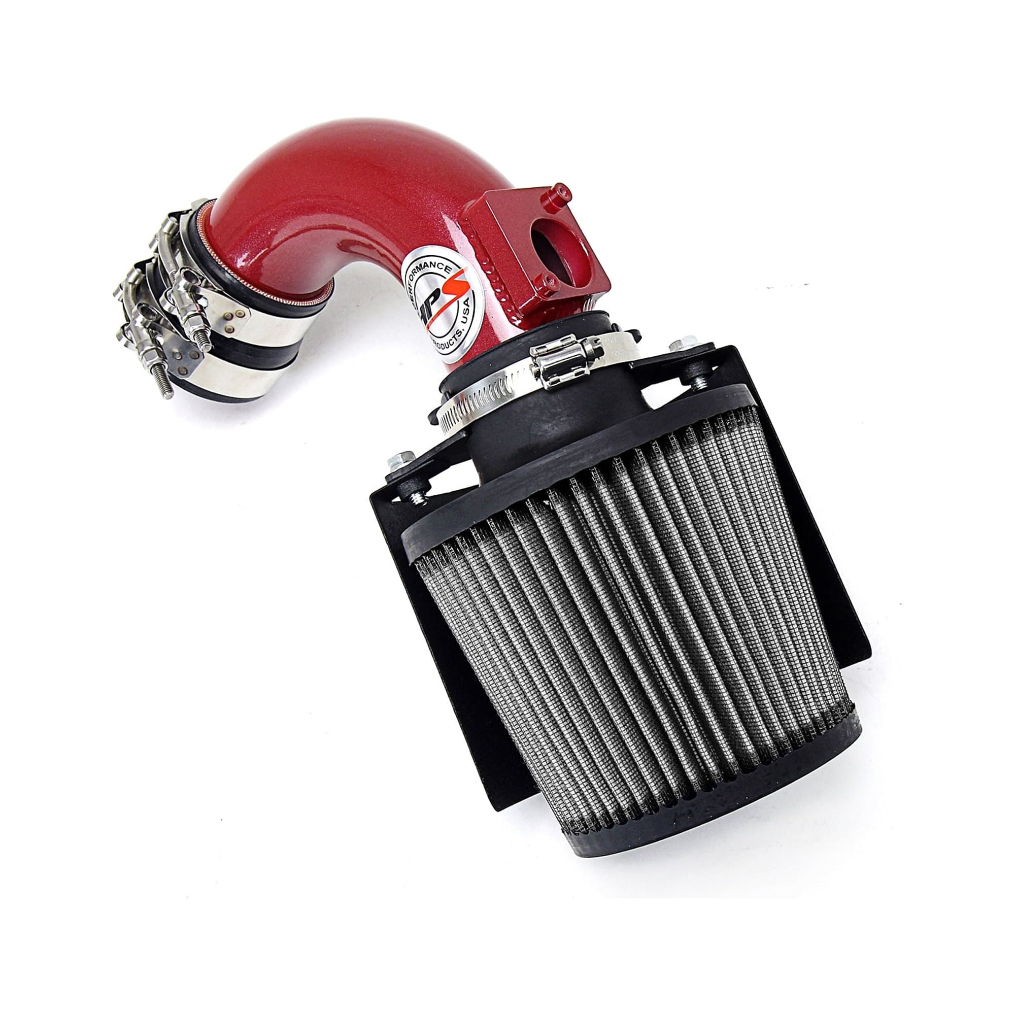 HPS Performance Red Shortram Air Intake with Heat Shield
