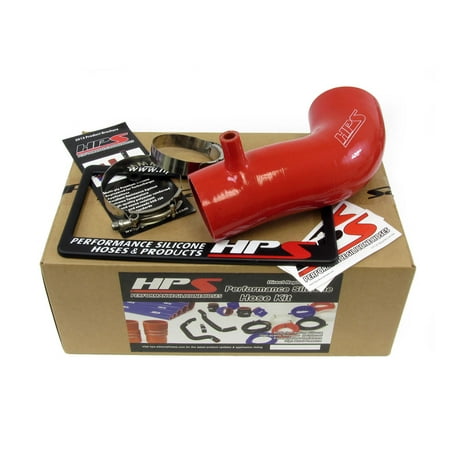 HPS Performance Reinforced Silicone Post MAF Air Intake Hose Kit for 2012-2015 Honda Civic SI, Red