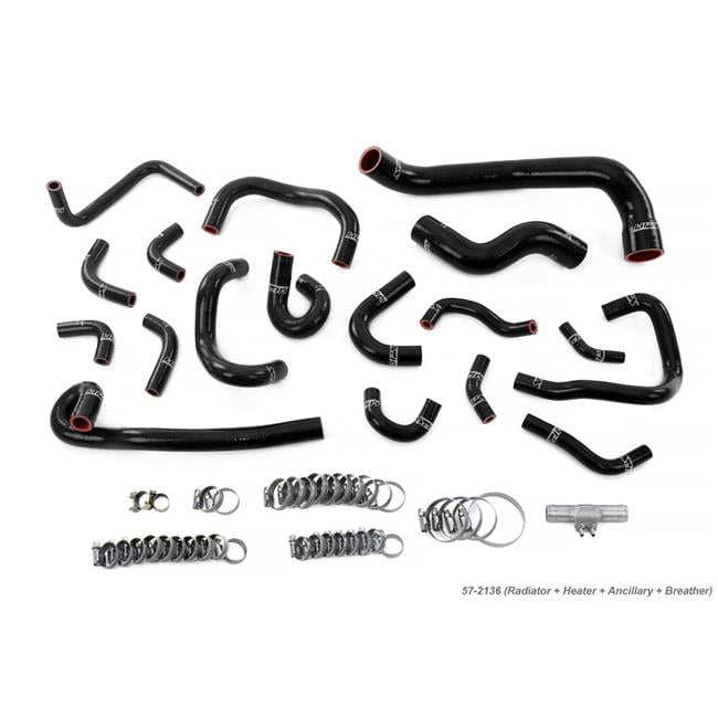 HPS Performance High Temp Reinforced Silicone Radiator and Heater Coolant Hose Kit, Black, 57-1689-BLK main image 0