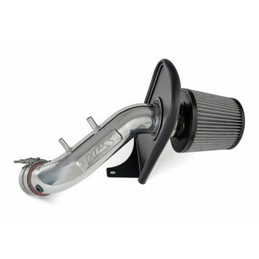 HPS Polished Air Intake Kit with Heat Shield Compatible for 2004-2008 Acura TSX 2.4L 2003-2006 Honda Accord 2.4L without MAF Sensor, 827-737P