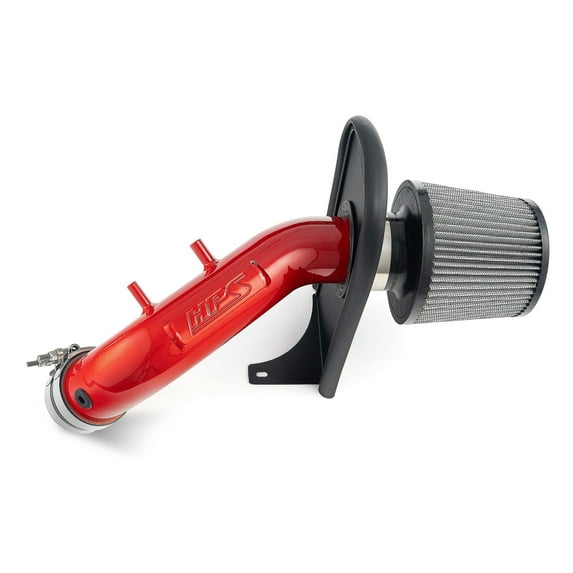 HPS Red Air Intake Kit with Heat Shield Compatible for 2004-2008 Acura TSX 2.4L 2003-2006 Honda Accord 2.4L without MAF Sensor, 827-737R