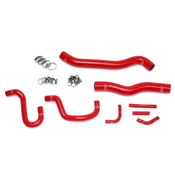 HPS Reinforced Red Silicone Radiator Heater Hose Kit Coolant for Hyundai 12-16 Genesis Coupe 3.8L V6 Left Hand Drive