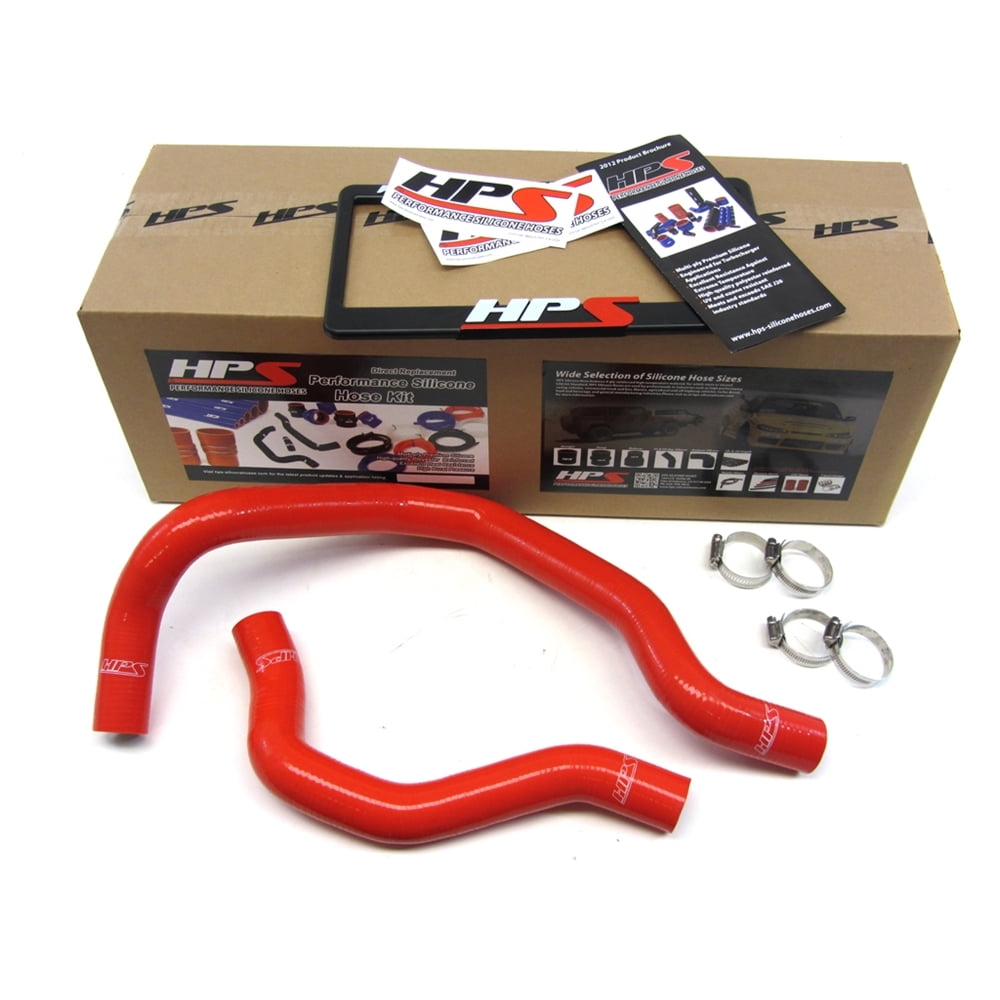HPS Red Reinforced Silicone Radiator Hose Kit Coolant for Honda 8891