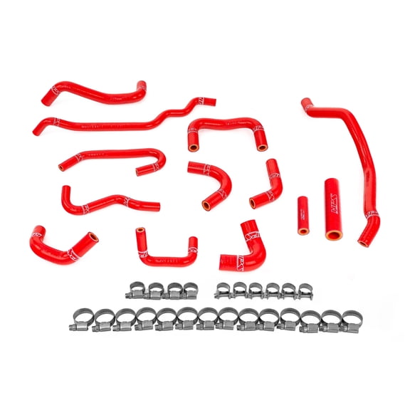 HPS Red Silicone Heater Hose Kit Coolant Compatible for 2008-2014 Subaru Impreza WRX 2.5L Turbo Manual Transmission, 57-2131A-RED