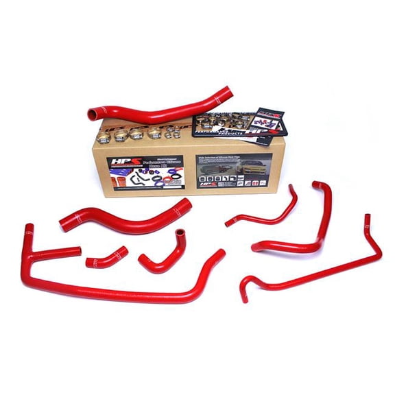 HPS Red Silicone Radiator/Heater Hose For 2015-2019 Mustang Ecoboost 2.3L Turbo