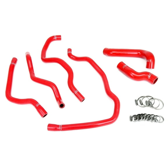 HPS Red Silicone Radiator + Heater Hose Kit for BMW 2000 323i 323Ci 2001-2005 325i 2001-2006 325Ci 2.5L 2000 328i 328Ci 2.8L 2001-2005 330i 2001-2006 330Ci 2001-2005 330Xi 3.0L M52TU/M54 (E46)